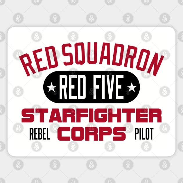 Red Squadron Magnet by DavesTees